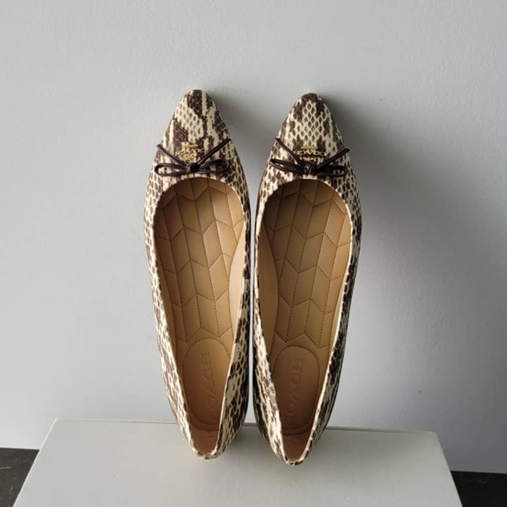 $89 NWT (9.5) Coach Point Flat - Picture 3 of 8